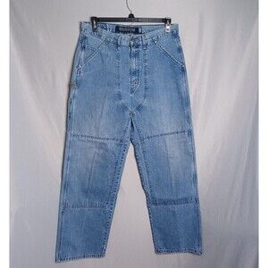 Vintage Levi's SilverTab Jeans Mens 34x32 Blue Carpenter Baggy Hammer Loop 90s